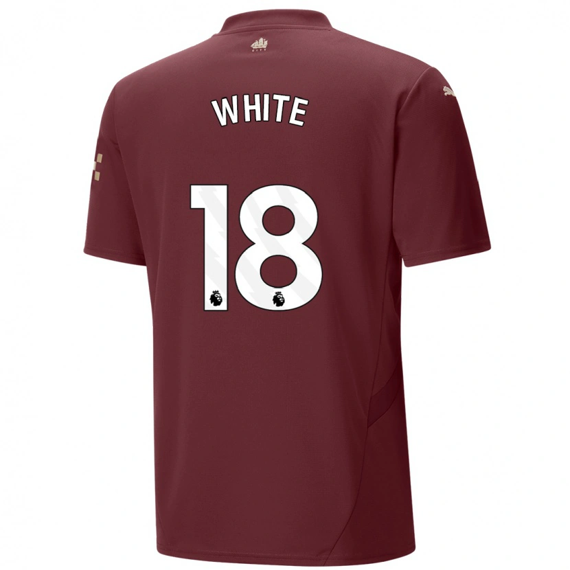 Danxen Niño Camiseta Ellen White #18 Granate Equipación Tercera 2024/25 La Camisa