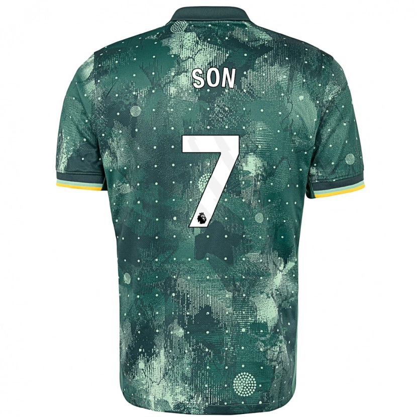 Danxen Niño Camiseta Heung-Min Son #7 Verde Menta Equipación Tercera 2024/25 La Camisa