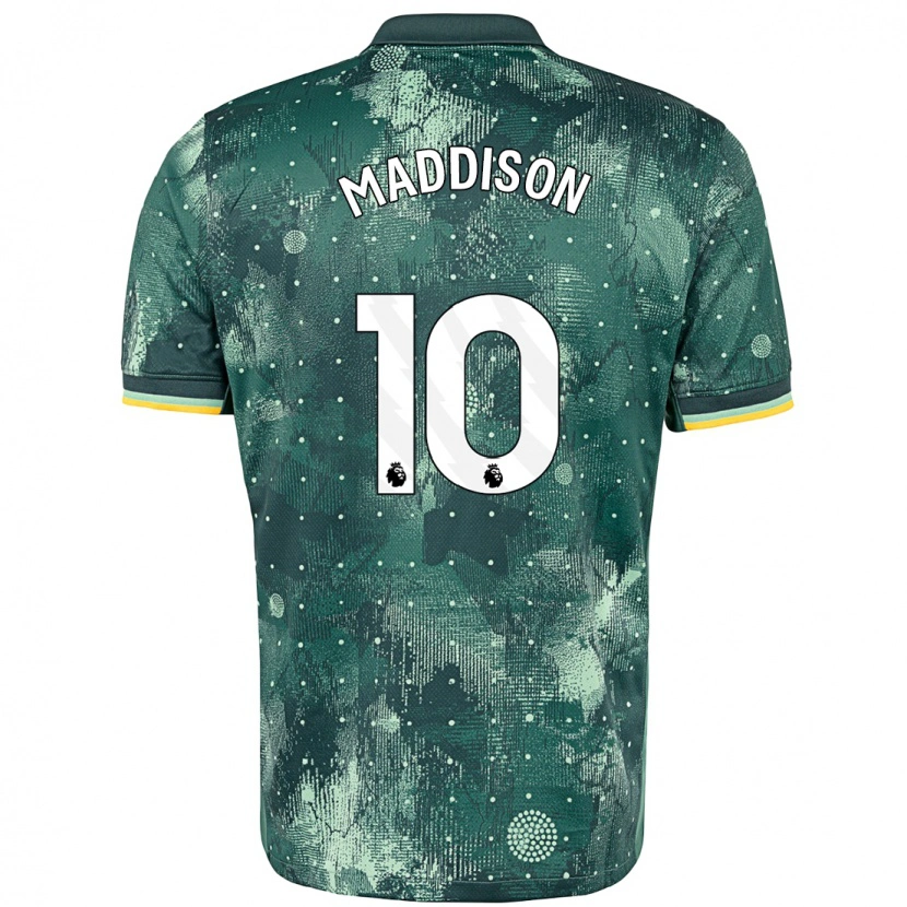 Danxen Niño Camiseta James Maddison #10 Verde Menta Equipación Tercera 2024/25 La Camisa