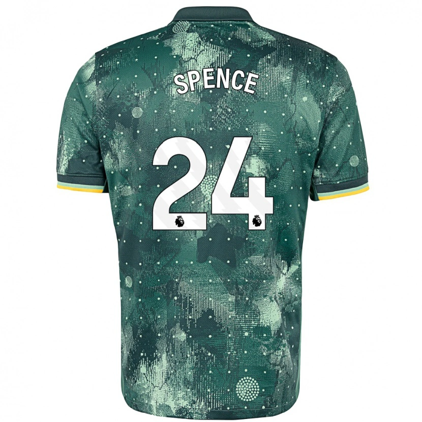 Danxen Niño Camiseta Djed Spence #24 Verde Menta Equipación Tercera 2024/25 La Camisa