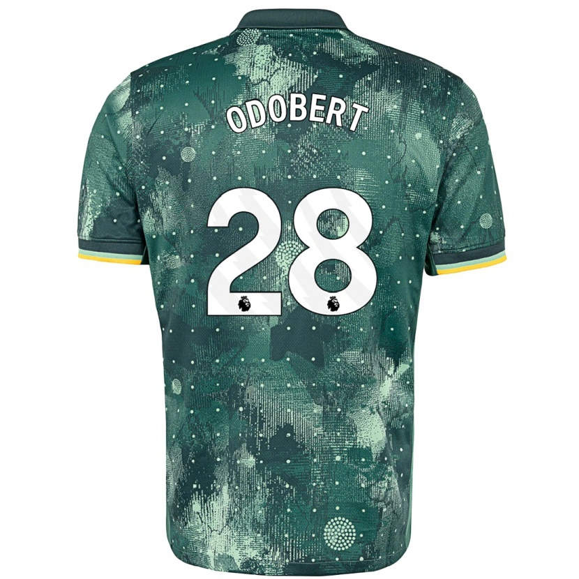 Danxen Niño Camiseta Wilson Odobert #28 Verde Menta Equipación Tercera 2024/25 La Camisa