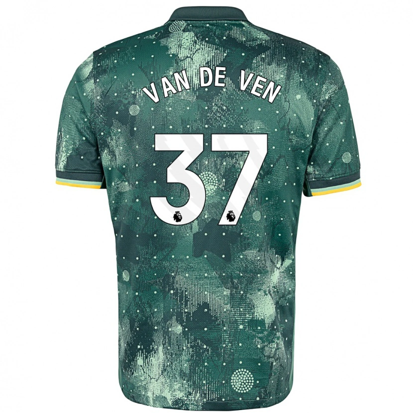 Danxen Niño Camiseta Micky Van De Ven #37 Verde Menta Equipación Tercera 2024/25 La Camisa