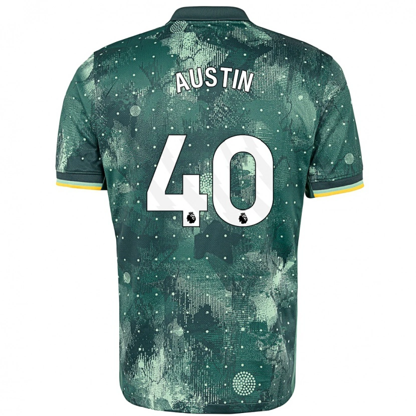 Danxen Niño Camiseta Brandon Austin #40 Verde Menta Equipación Tercera 2024/25 La Camisa