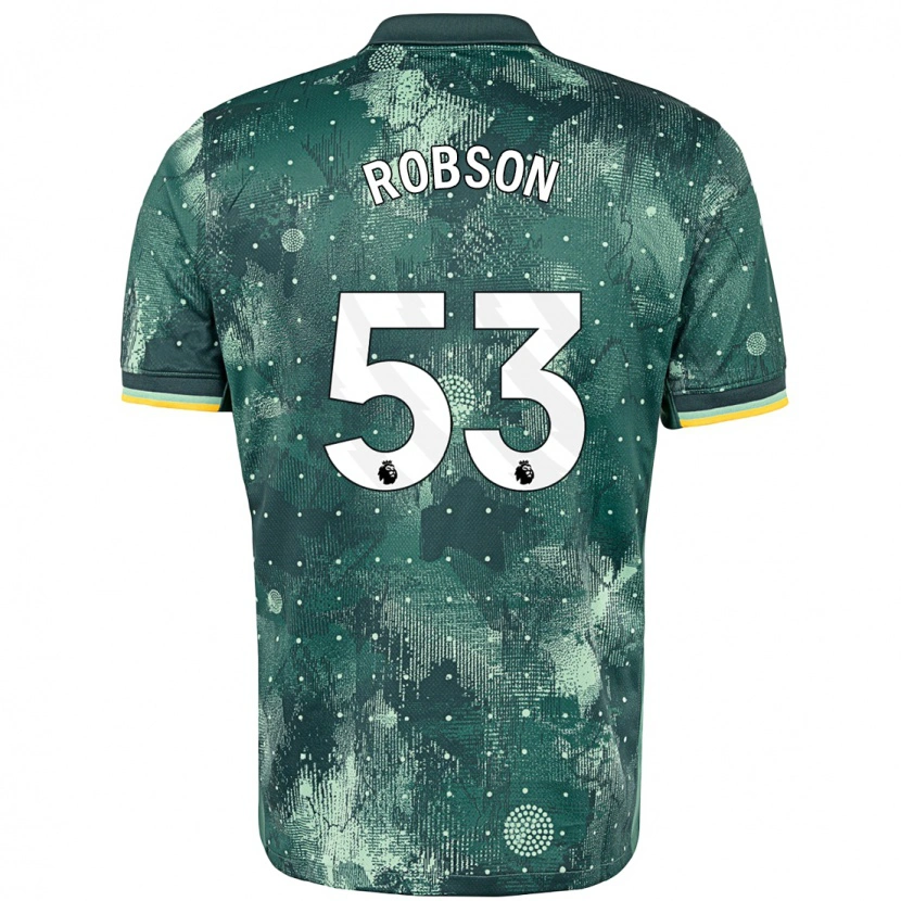 Danxen Niño Camiseta Max Robson #53 Verde Menta Equipación Tercera 2024/25 La Camisa