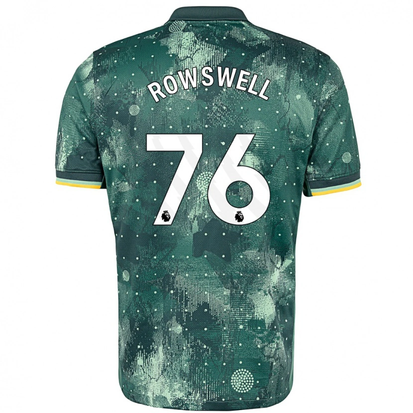 Danxen Niño Camiseta James Rowswell #76 Verde Menta Equipación Tercera 2024/25 La Camisa