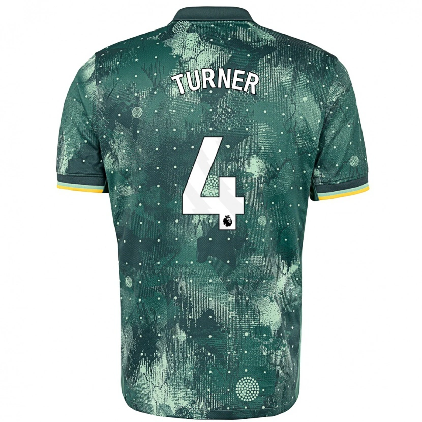 Danxen Niño Camiseta Amy Turner #4 Verde Menta Equipación Tercera 2024/25 La Camisa