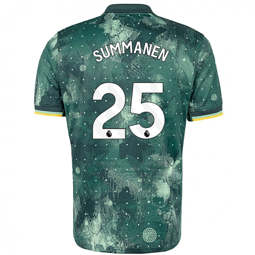 Danxen Niño Camiseta Eveliina Summanen #25 Verde Menta Equipación Tercera 2024/25 La Camisa