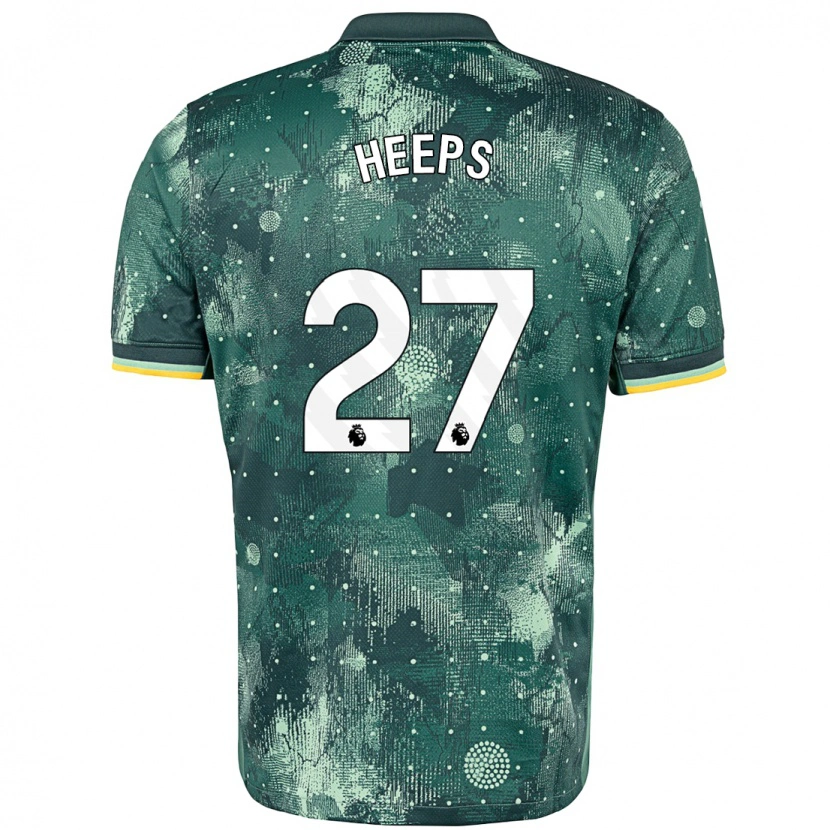 Danxen Niño Camiseta Eleanor Heeps #27 Verde Menta Equipación Tercera 2024/25 La Camisa