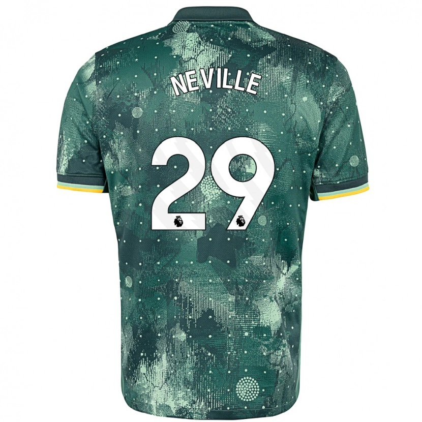 Danxen Niño Camiseta Ashleigh Neville #29 Verde Menta Equipación Tercera 2024/25 La Camisa