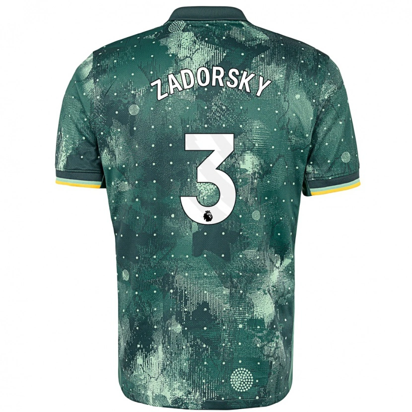 Danxen Niño Camiseta Shelina Zadorsky #3 Verde Menta Equipación Tercera 2024/25 La Camisa