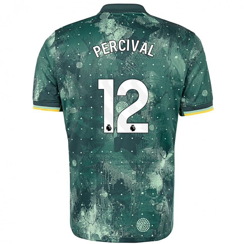 Danxen Niño Camiseta Ria Percival #12 Verde Menta Equipación Tercera 2024/25 La Camisa