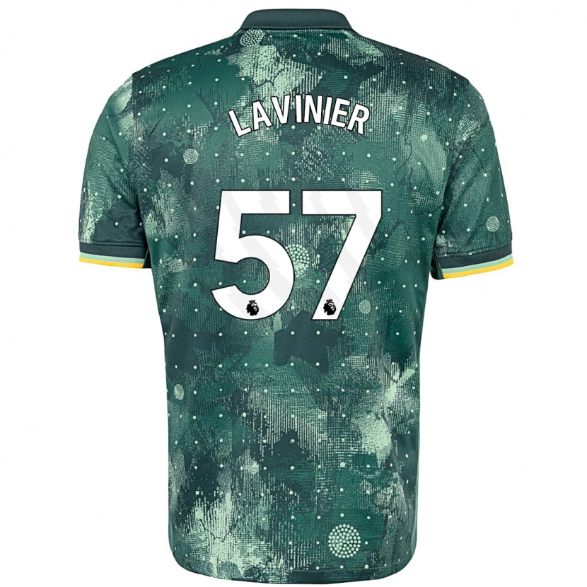 Danxen Niño Camiseta Marcel Lavinier #57 Verde Menta Equipación Tercera 2024/25 La Camisa