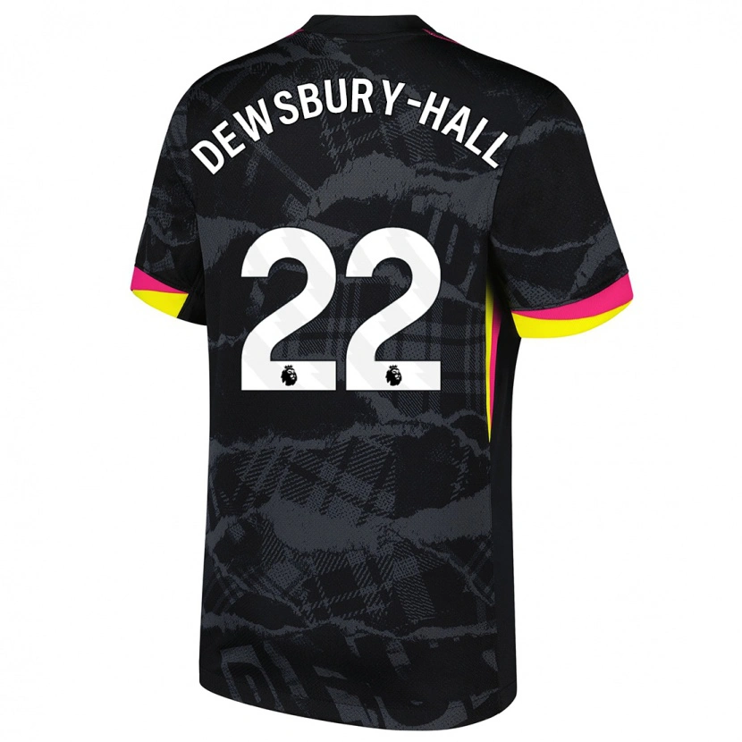 Danxen Niño Camiseta Kiernan Dewsbury-Hall #22 Negro Rosa Equipación Tercera 2024/25 La Camisa