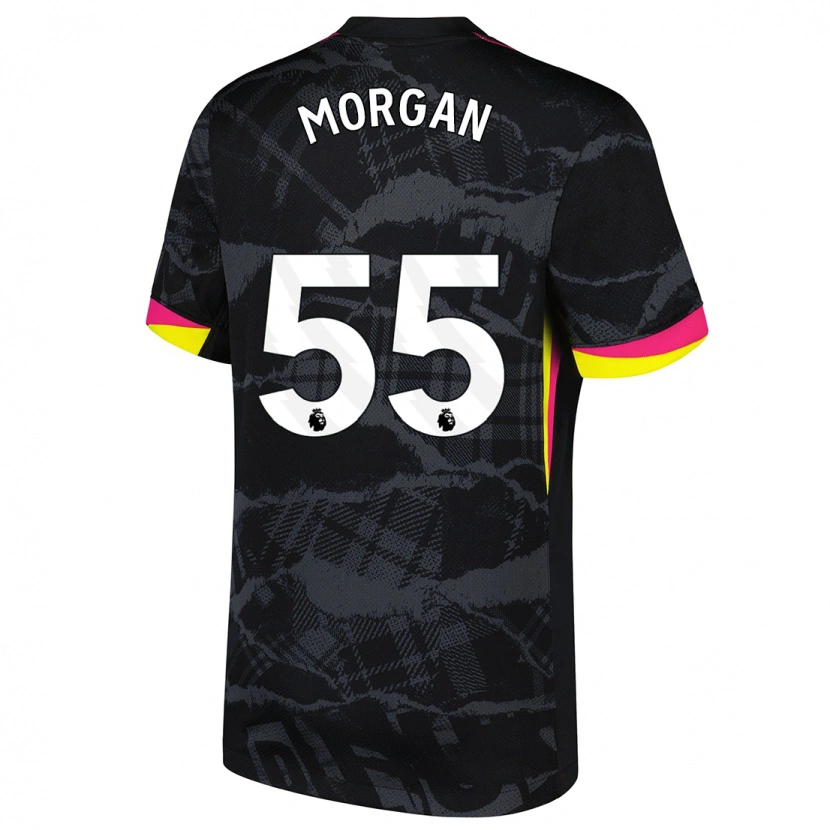 Danxen Niño Camiseta Jimmy-Jay Morgan #55 Negro Rosa Equipación Tercera 2024/25 La Camisa