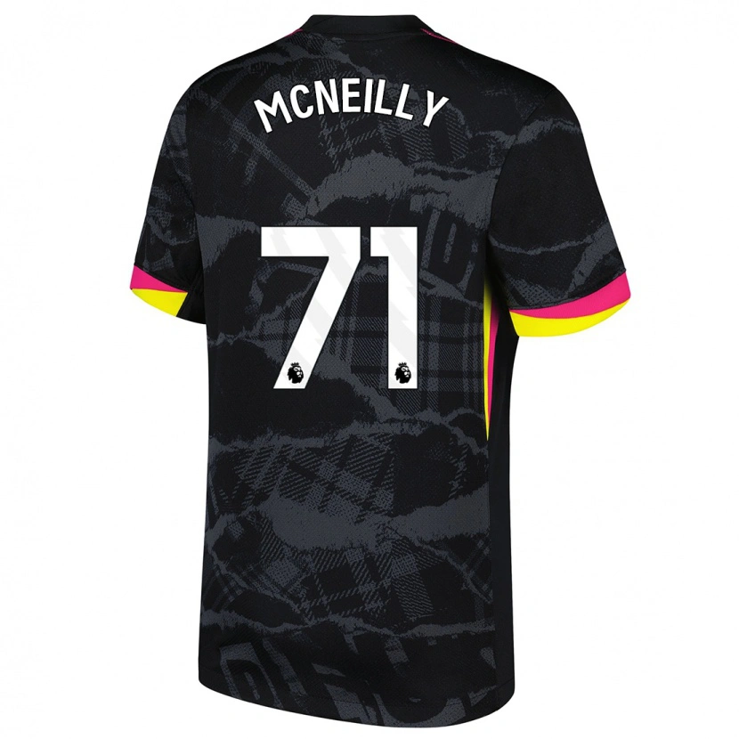 Danxen Niño Camiseta Donnell Mcneilly #71 Negro Rosa Equipación Tercera 2024/25 La Camisa