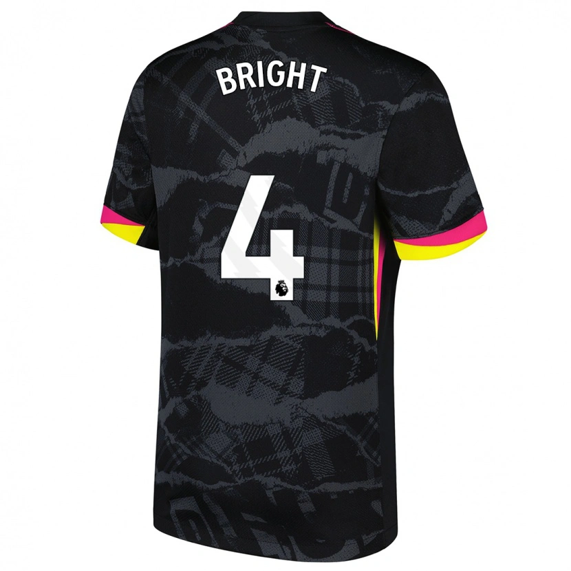 Danxen Niño Camiseta Millie Bright #4 Negro Rosa Equipación Tercera 2024/25 La Camisa