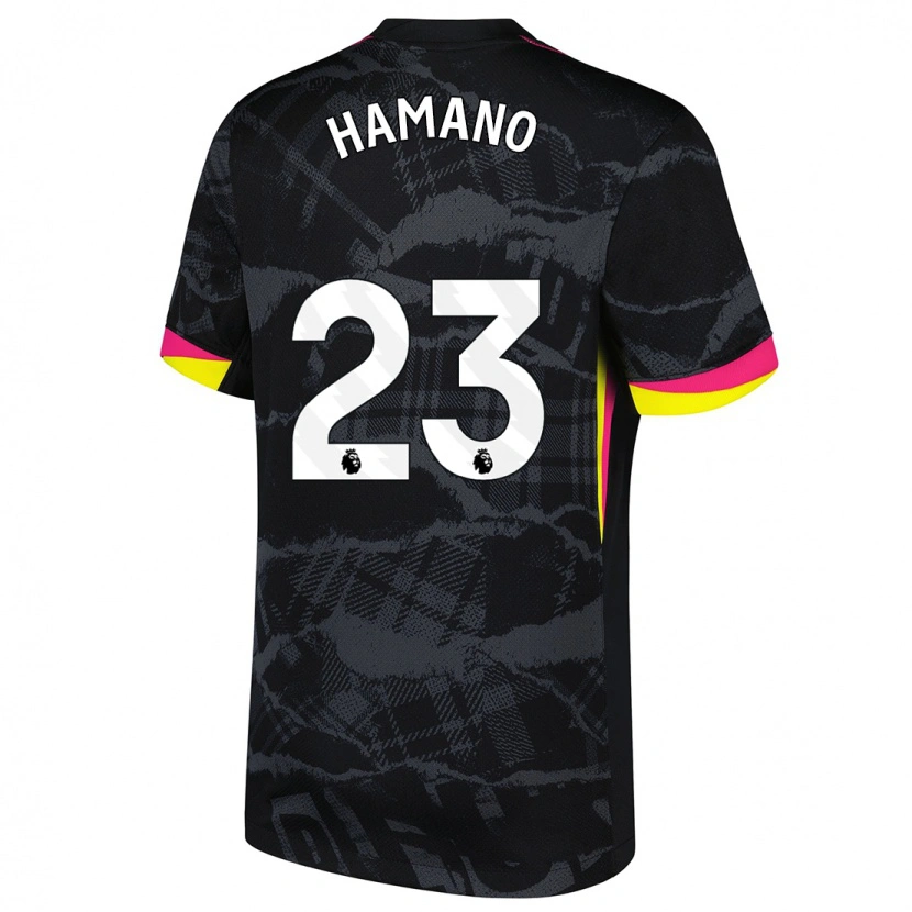 Danxen Niño Camiseta Maika Hamano #23 Negro Rosa Equipación Tercera 2024/25 La Camisa