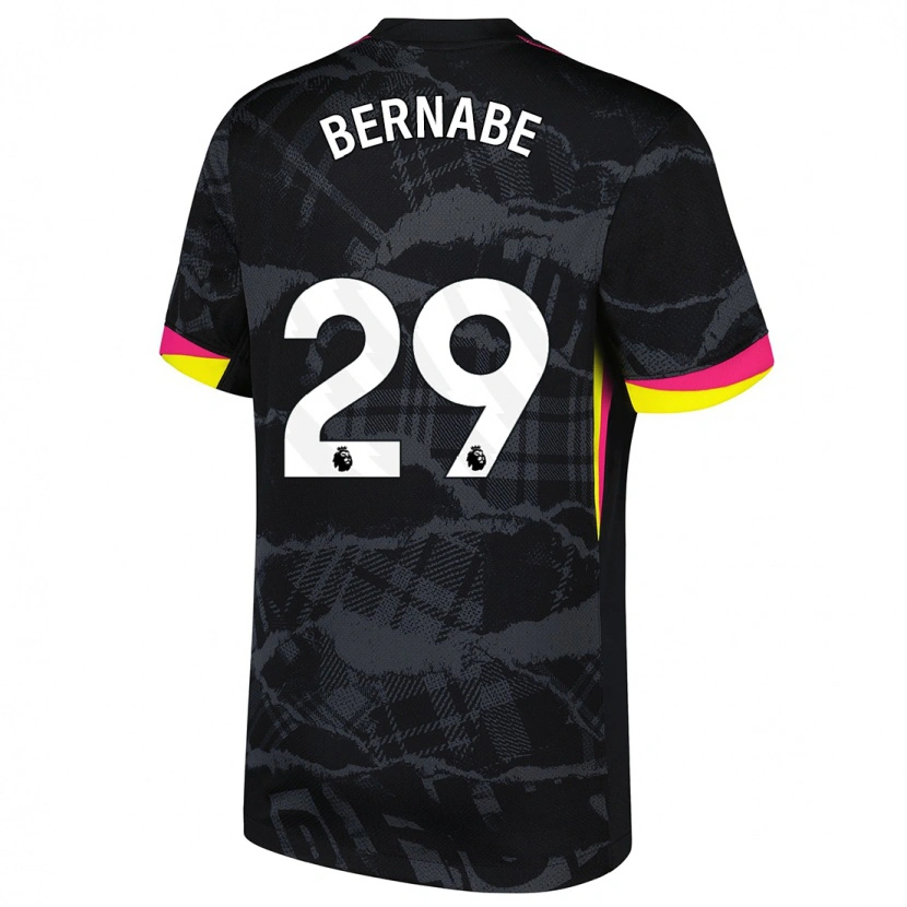 Danxen Niño Camiseta Alejandra Bernabé #29 Negro Rosa Equipación Tercera 2024/25 La Camisa