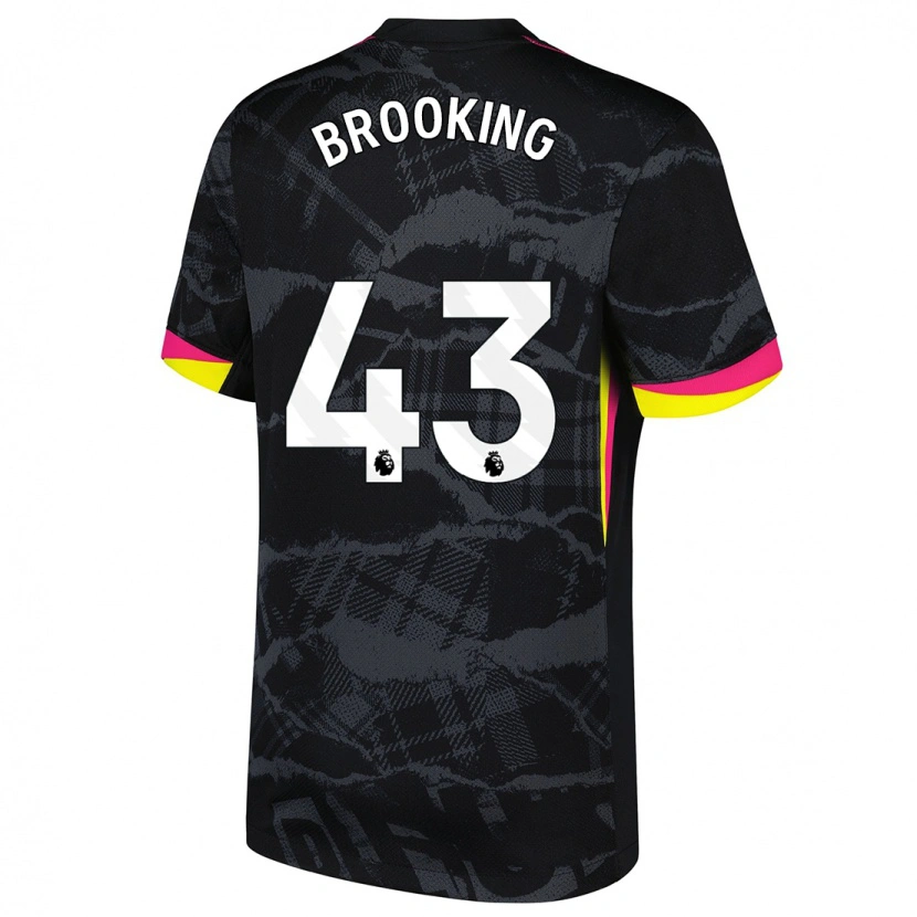 Danxen Niño Camiseta Josh Brooking #43 Negro Rosa Equipación Tercera 2024/25 La Camisa