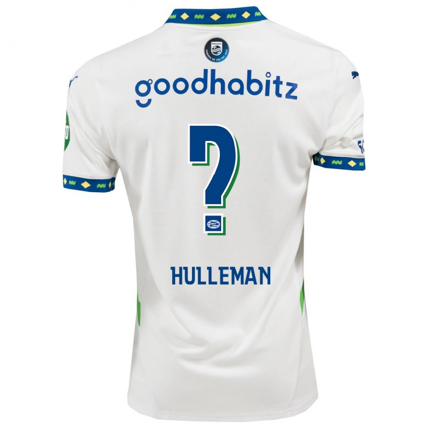 Danxen Niño Camiseta Daan Hulleman #0 Blanco Azul Oscuro Equipación Tercera 2024/25 La Camisa