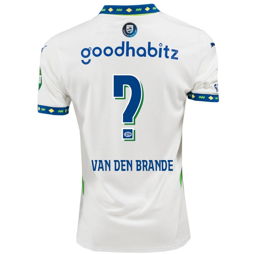 Danxen Niño Camiseta Daan Van Den Brande #0 Blanco Azul Oscuro Equipación Tercera 2024/25 La Camisa