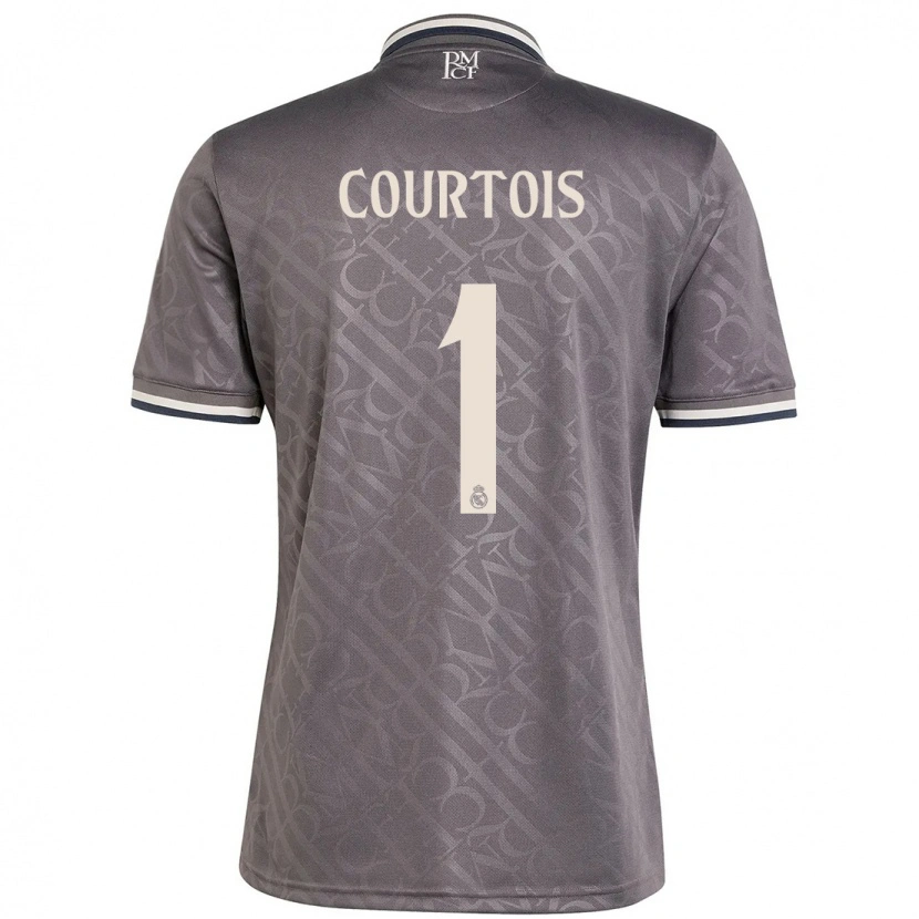 Danxen Niño Camiseta Thibaut Courtois #1 Carbón Equipación Tercera 2024/25 La Camisa