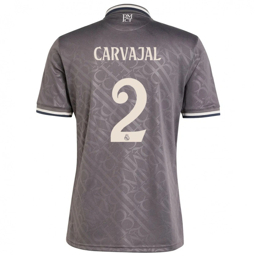 Danxen Niño Camiseta Daniel Carvajal #2 Carbón Equipación Tercera 2024/25 La Camisa