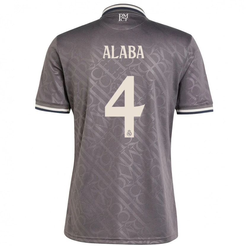 Danxen Niño Camiseta David Alaba #4 Carbón Equipación Tercera 2024/25 La Camisa