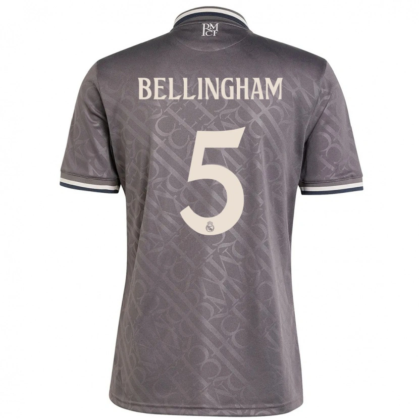 Danxen Niño Camiseta Jude Bellingham #5 Carbón Equipación Tercera 2024/25 La Camisa