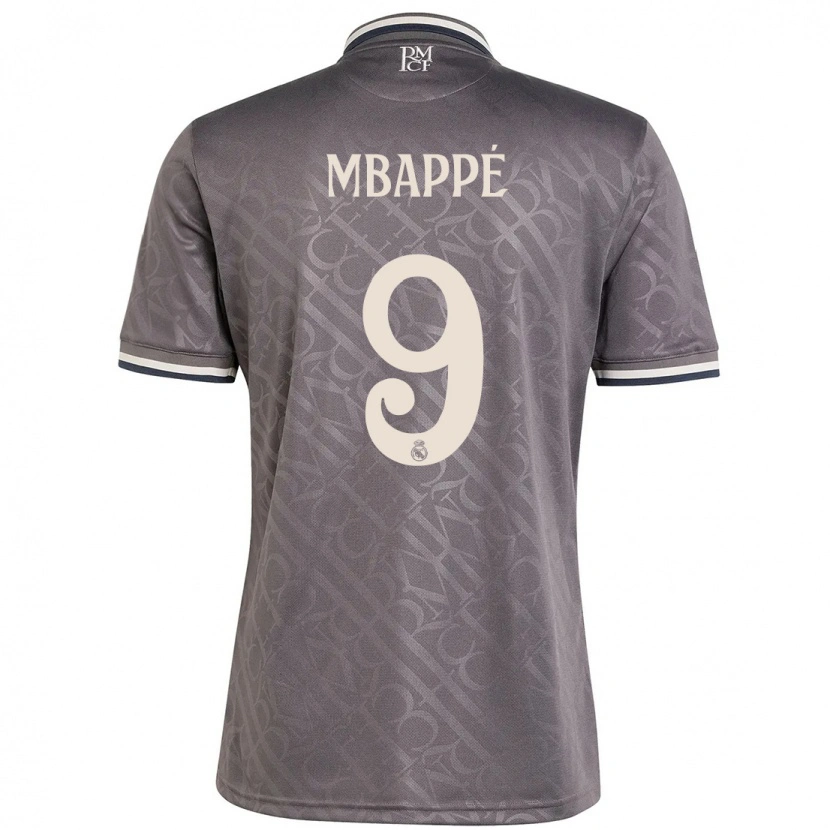 Danxen Niño Camiseta Kylian Mbappé #9 Carbón Equipación Tercera 2024/25 La Camisa