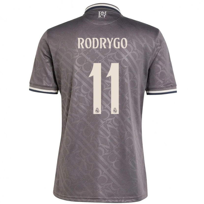 Danxen Niño Camiseta Rodrygo #11 Carbón Equipación Tercera 2024/25 La Camisa