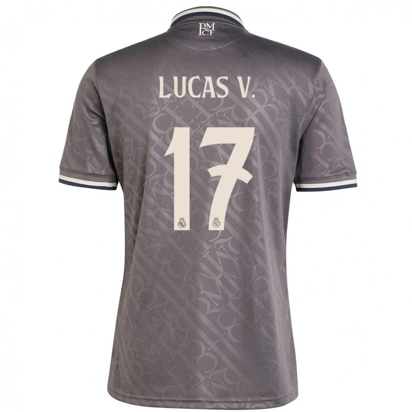 Danxen Niño Camiseta Lucas Vázquez #17 Carbón Equipación Tercera 2024/25 La Camisa