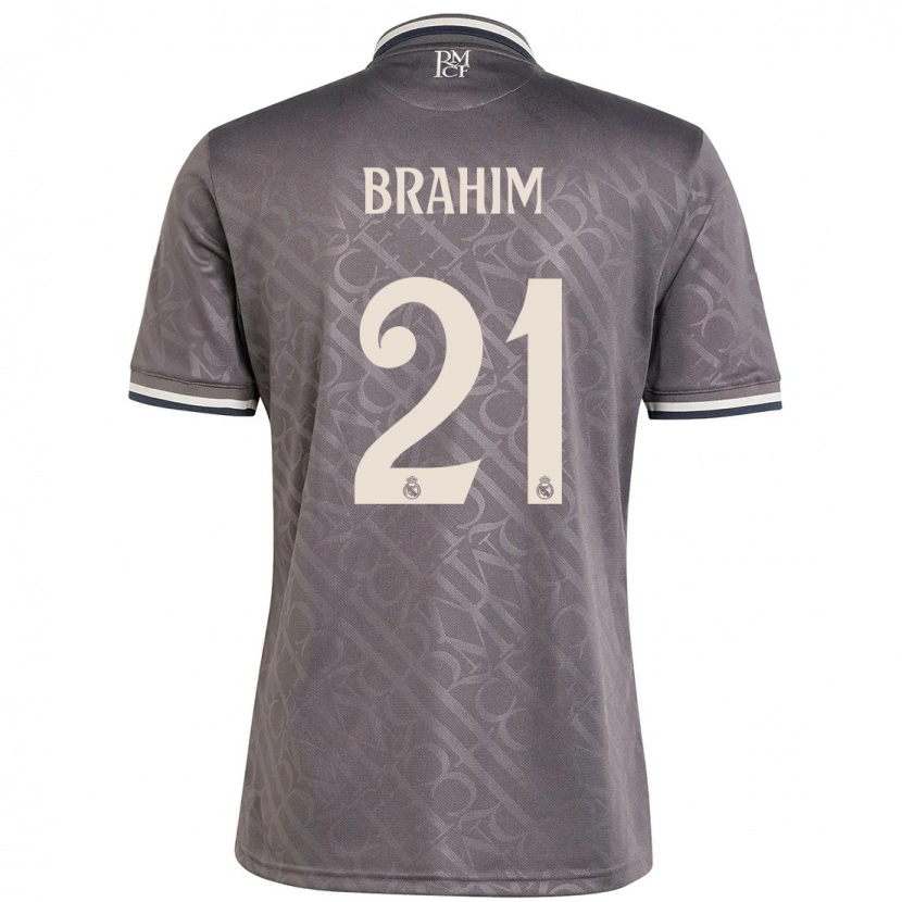 Danxen Niño Camiseta Brahim Díaz #21 Carbón Equipación Tercera 2024/25 La Camisa