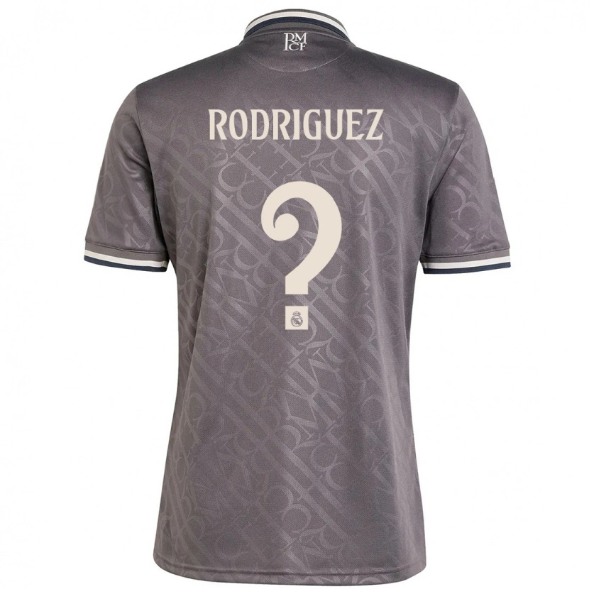 Danxen Niño Camiseta Álvaro Rodríguez #0 Carbón Equipación Tercera 2024/25 La Camisa