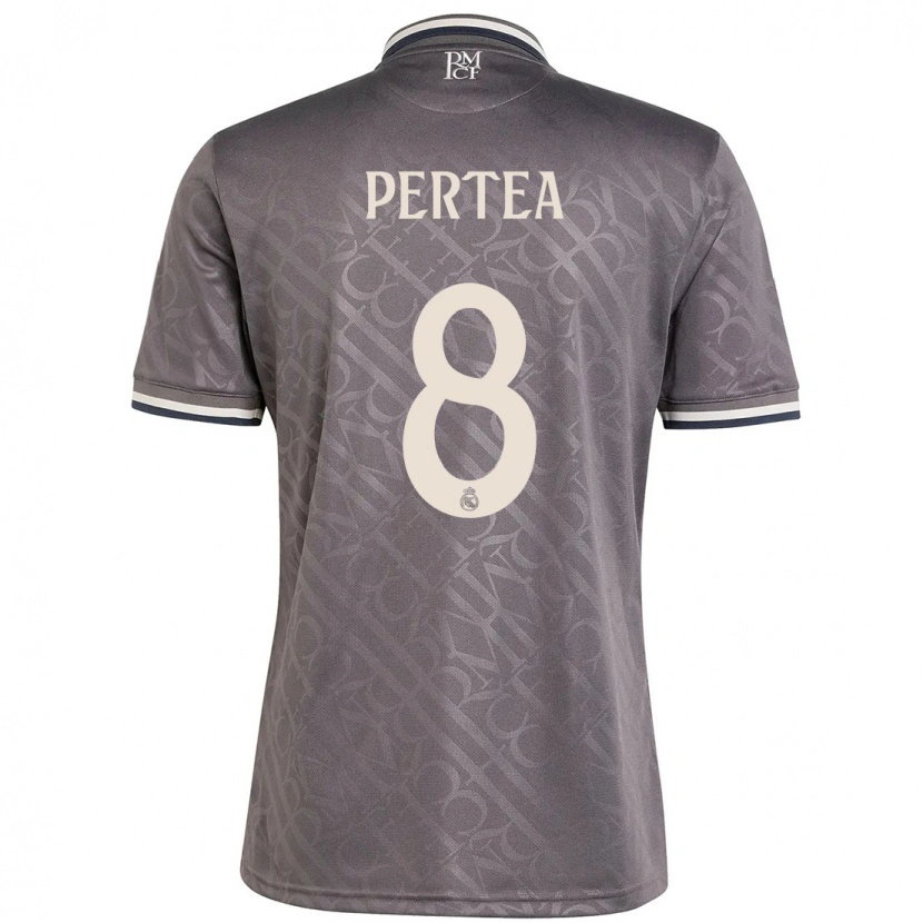 Danxen Niño Camiseta Raul Pertea #8 Carbón Equipación Tercera 2024/25 La Camisa