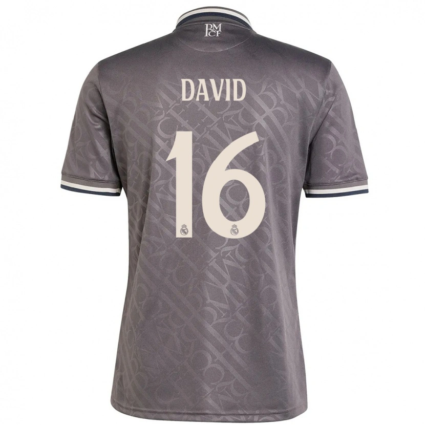 Danxen Niño Camiseta Antonio David #16 Carbón Equipación Tercera 2024/25 La Camisa