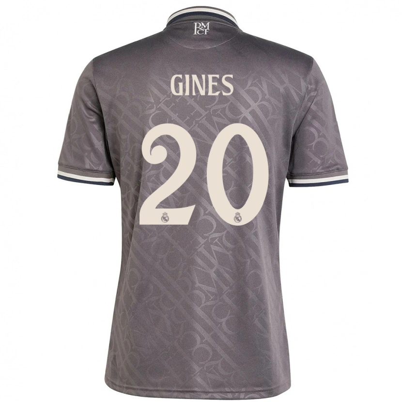 Danxen Niño Camiseta Álvaro Ginés #20 Carbón Equipación Tercera 2024/25 La Camisa