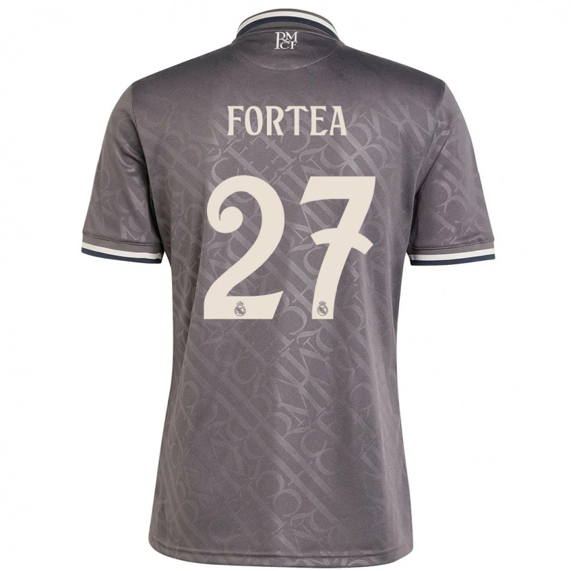 Danxen Niño Camiseta Jesús Fortea #27 Carbón Equipación Tercera 2024/25 La Camisa