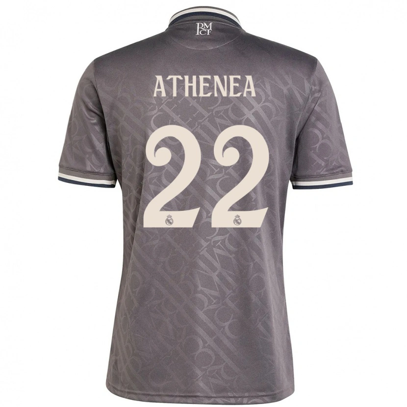 Danxen Niño Camiseta Athenea Del Castillo #22 Carbón Equipación Tercera 2024/25 La Camisa