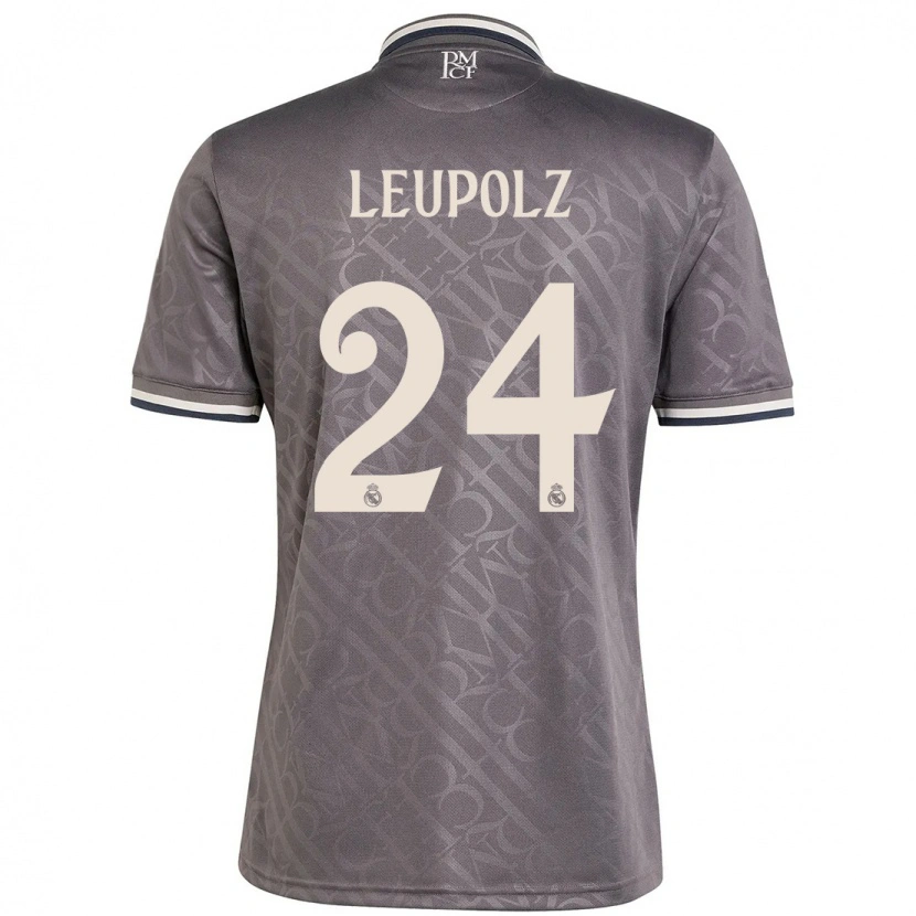 Danxen Niño Camiseta Melanie Leupolz #24 Carbón Equipación Tercera 2024/25 La Camisa