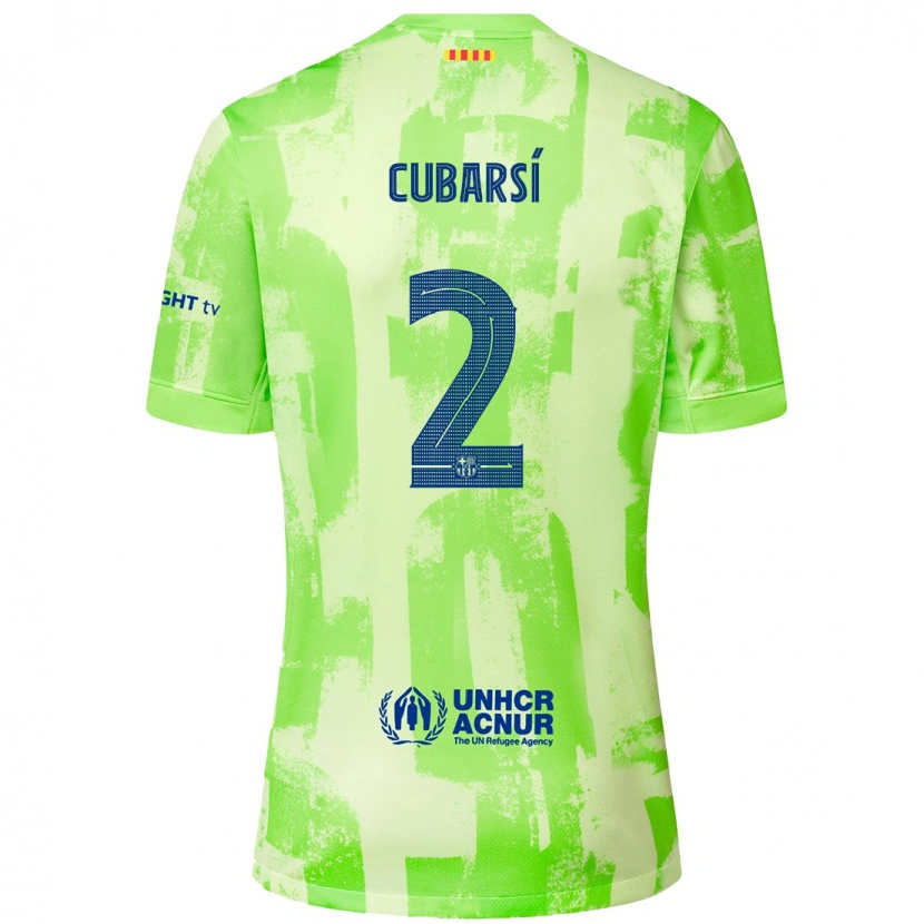 Danxen Niño Camiseta Pau Cubarsí #2 Lima Equipación Tercera 2024/25 La Camisa