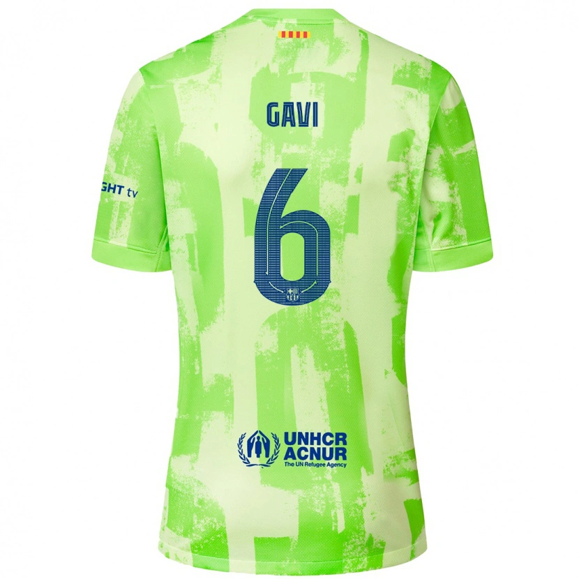 Danxen Niño Camiseta Gavi #6 Lima Equipación Tercera 2024/25 La Camisa