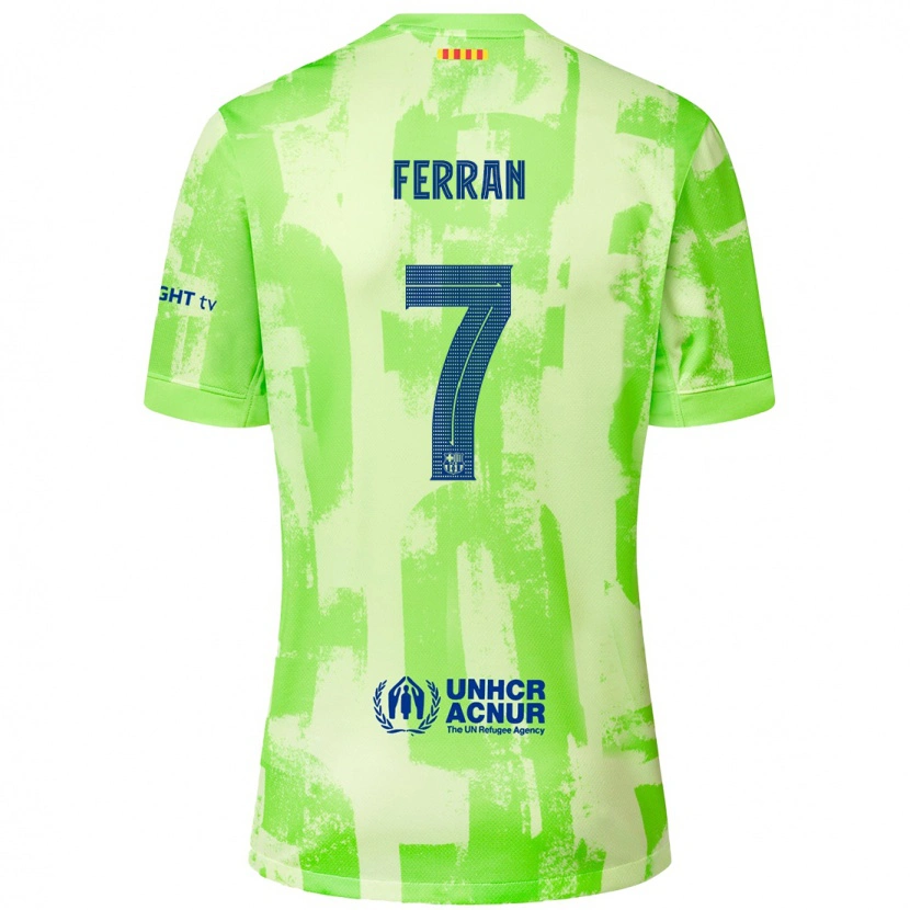 Danxen Niño Camiseta Ferran Torres #7 Lima Equipación Tercera 2024/25 La Camisa