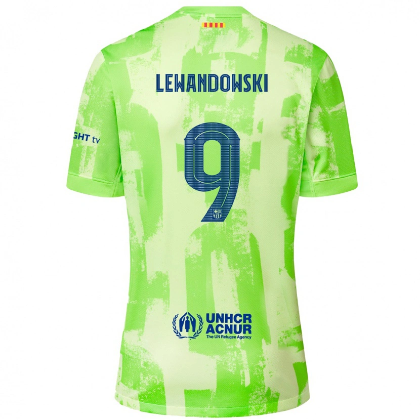 Danxen Niño Camiseta Robert Lewandowski #9 Lima Equipación Tercera 2024/25 La Camisa