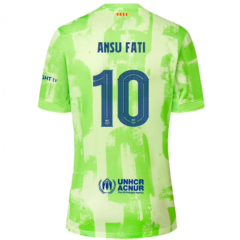 Danxen Niño Camiseta Ansu Fati #10 Lima Equipación Tercera 2024/25 La Camisa