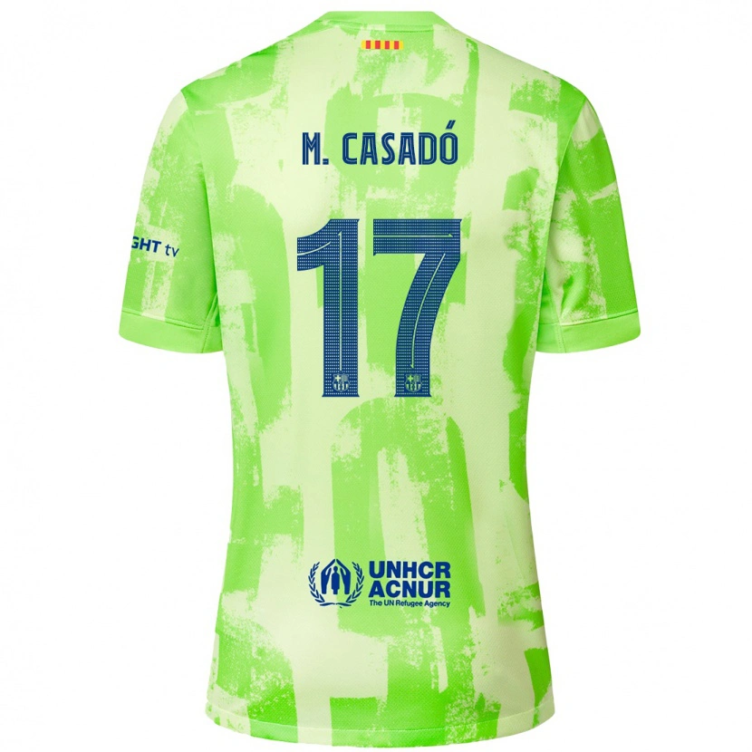 Danxen Niño Camiseta Marc Casadó #17 Lima Equipación Tercera 2024/25 La Camisa