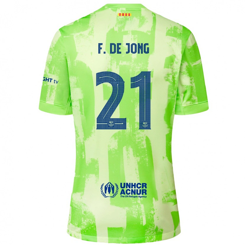 Danxen Niño Camiseta Frenkie De Jong #21 Lima Equipación Tercera 2024/25 La Camisa