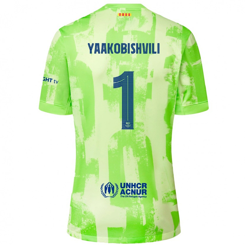 Danxen Niño Camiseta Áron Yaakobishvili #1 Lima Equipación Tercera 2024/25 La Camisa