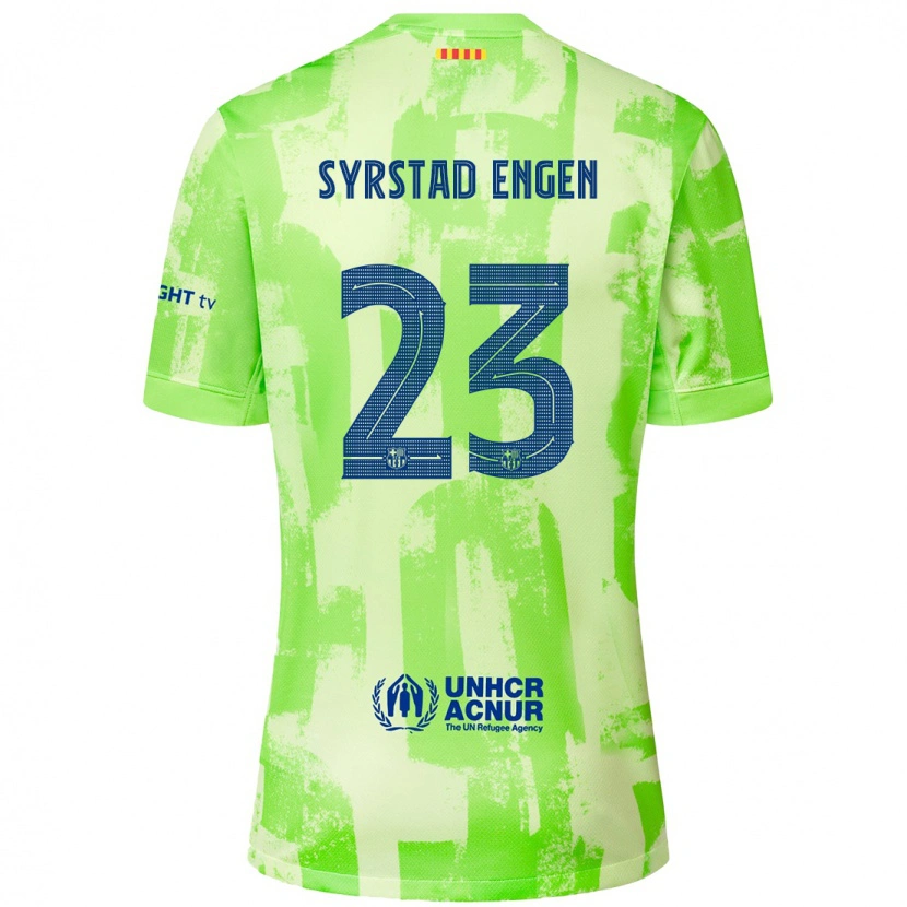 Danxen Niño Camiseta Ingrid Syrstad Engen #23 Lima Equipación Tercera 2024/25 La Camisa