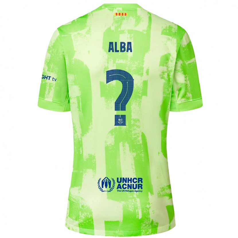 Danxen Niño Camiseta Javi Alba #0 Lima Equipación Tercera 2024/25 La Camisa